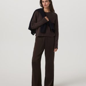 Nova Satin Wideleg Pant Women's Dark Java Pants