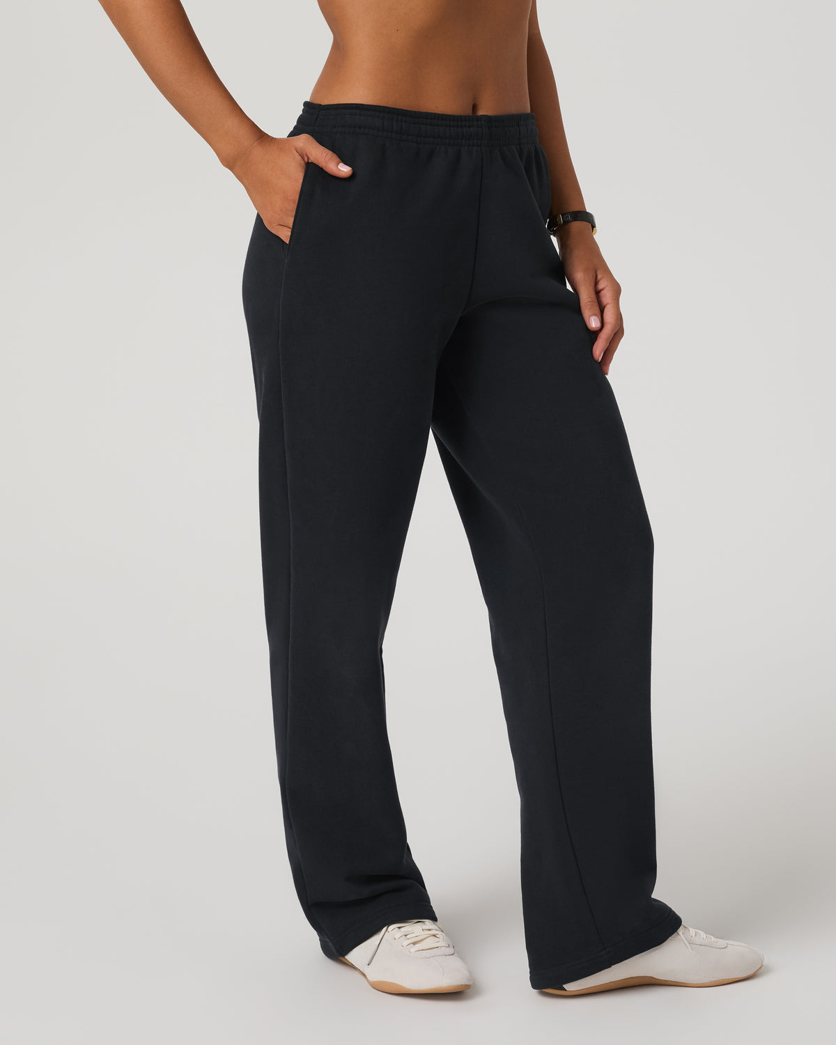 Restore Straight Leg Sweatpant - Long Washed Black Pant - Image 4
