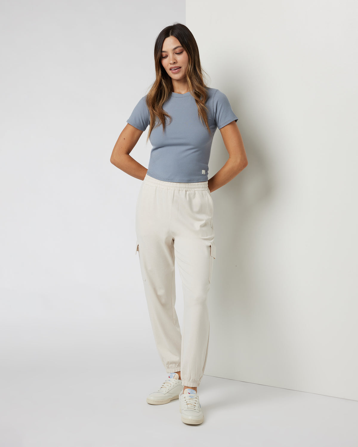 Boyfriend Cargo Sweatpant Milkweed Heather - Image 2