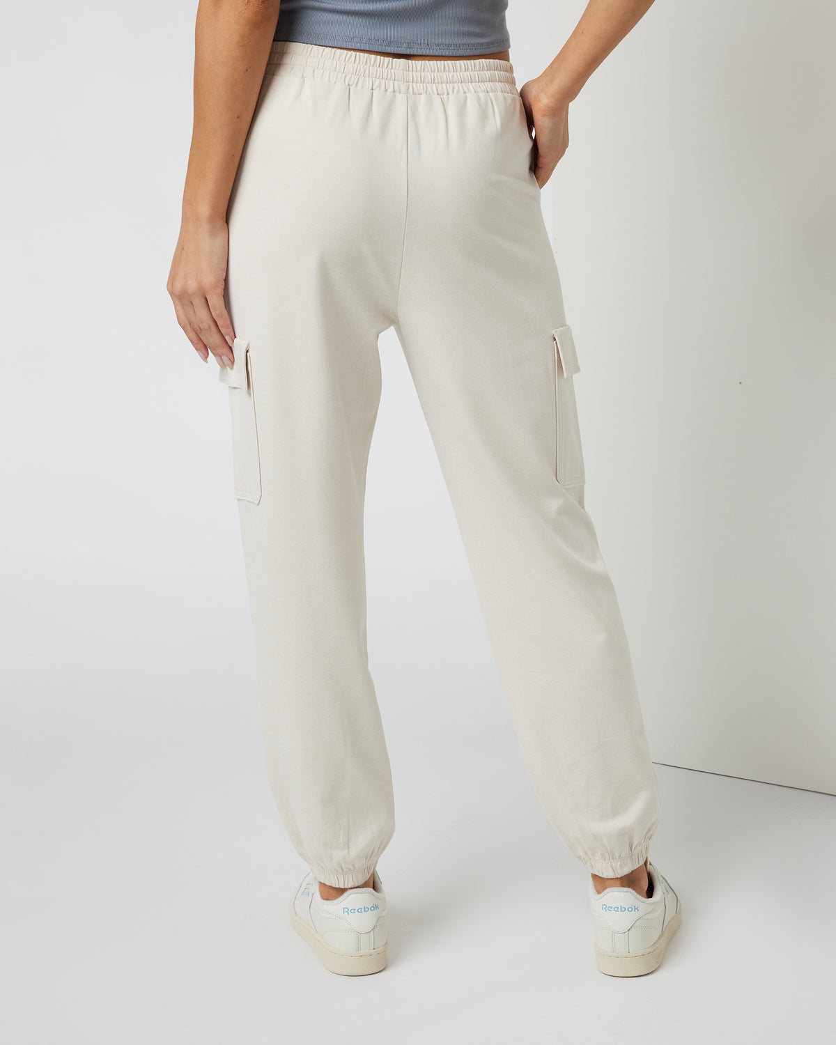 Boyfriend Cargo Sweatpant Milkweed Heather - Image 3