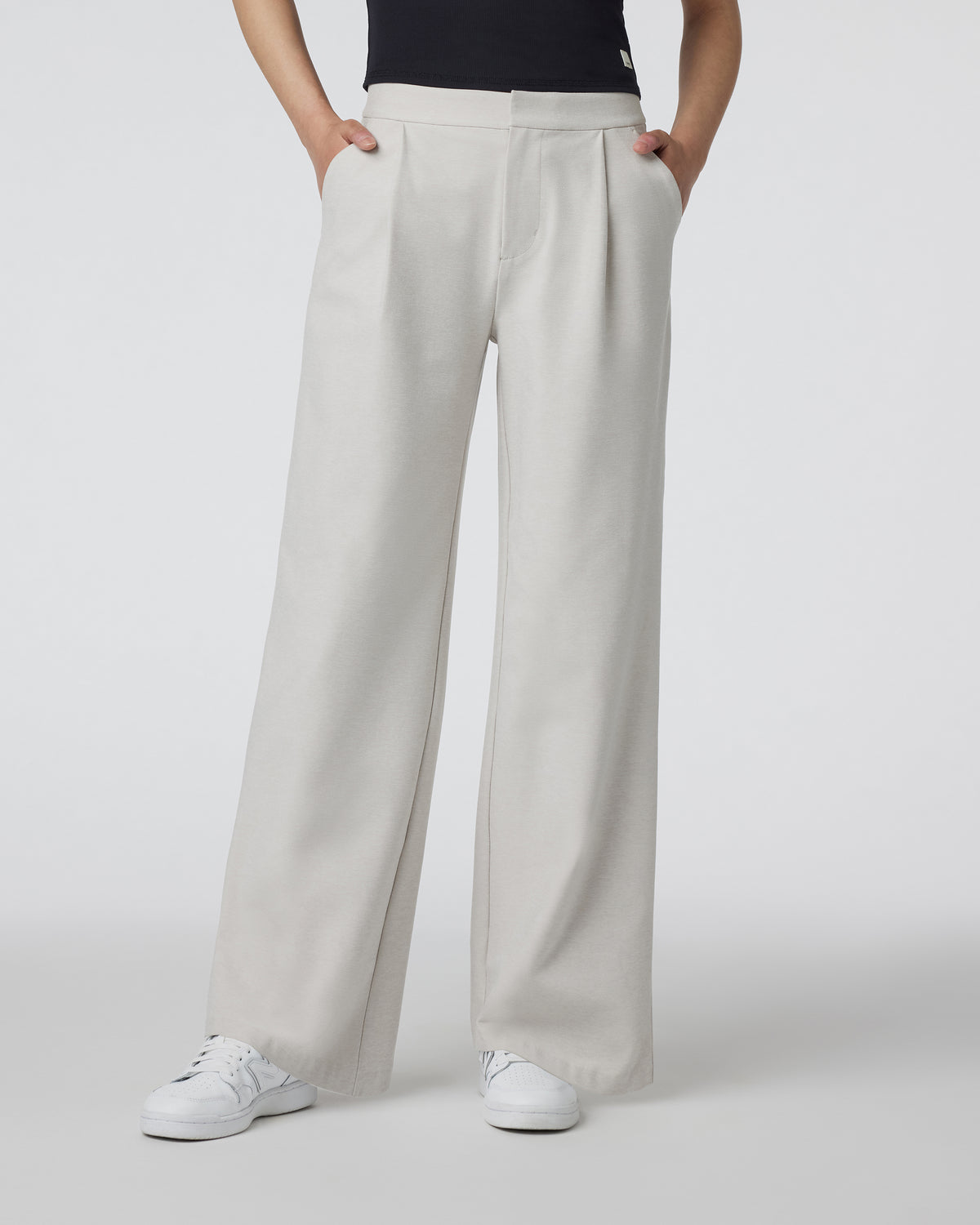 Elevation Trouser Ecru Heather High-Rise Pants