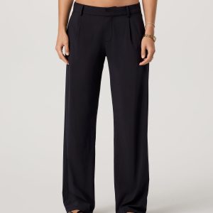 Villa Low Slung Trouser Women's Black Low-Rise Pants