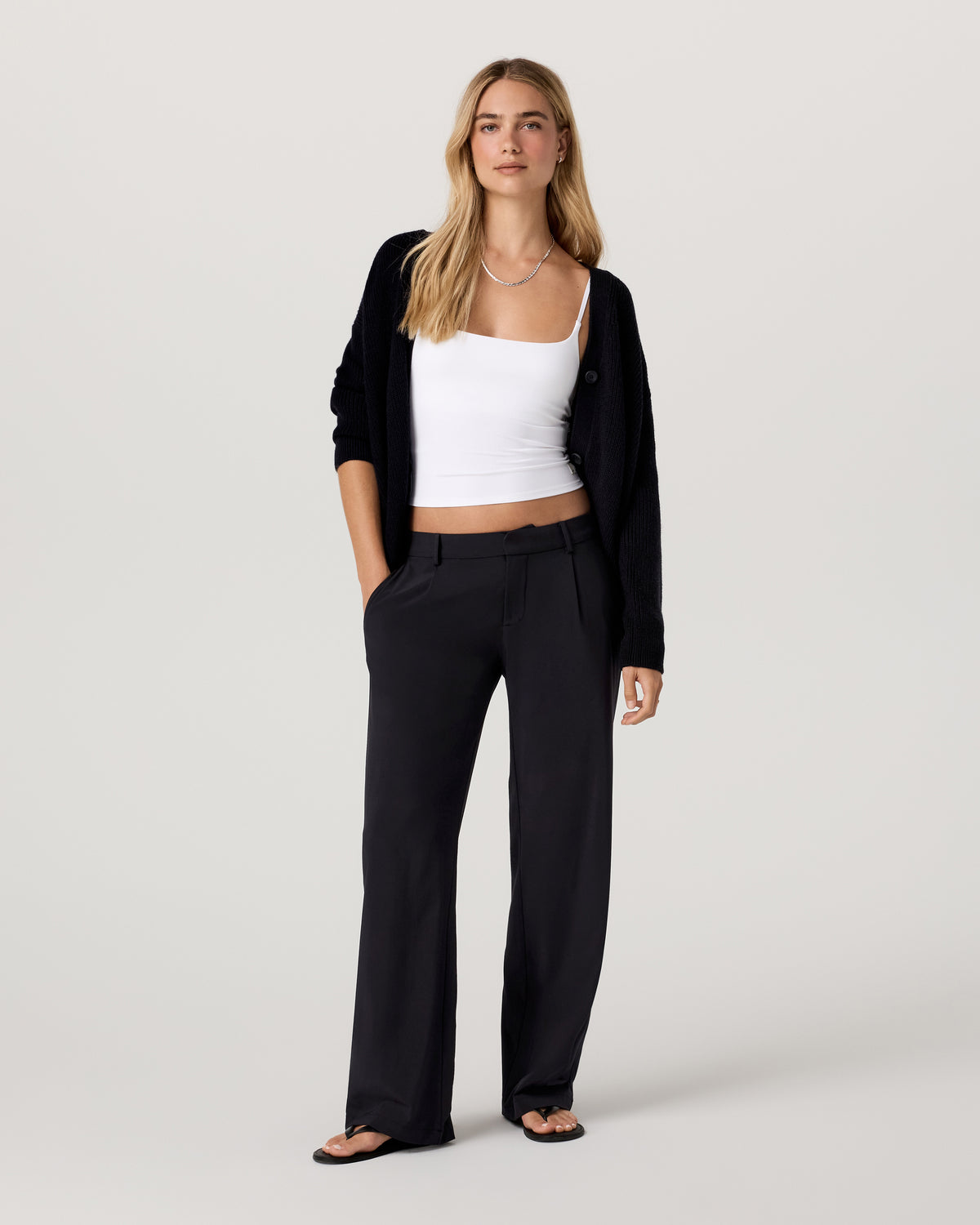 Villa Low Slung Trouser Women's Black Low-Rise Pants - Image 2