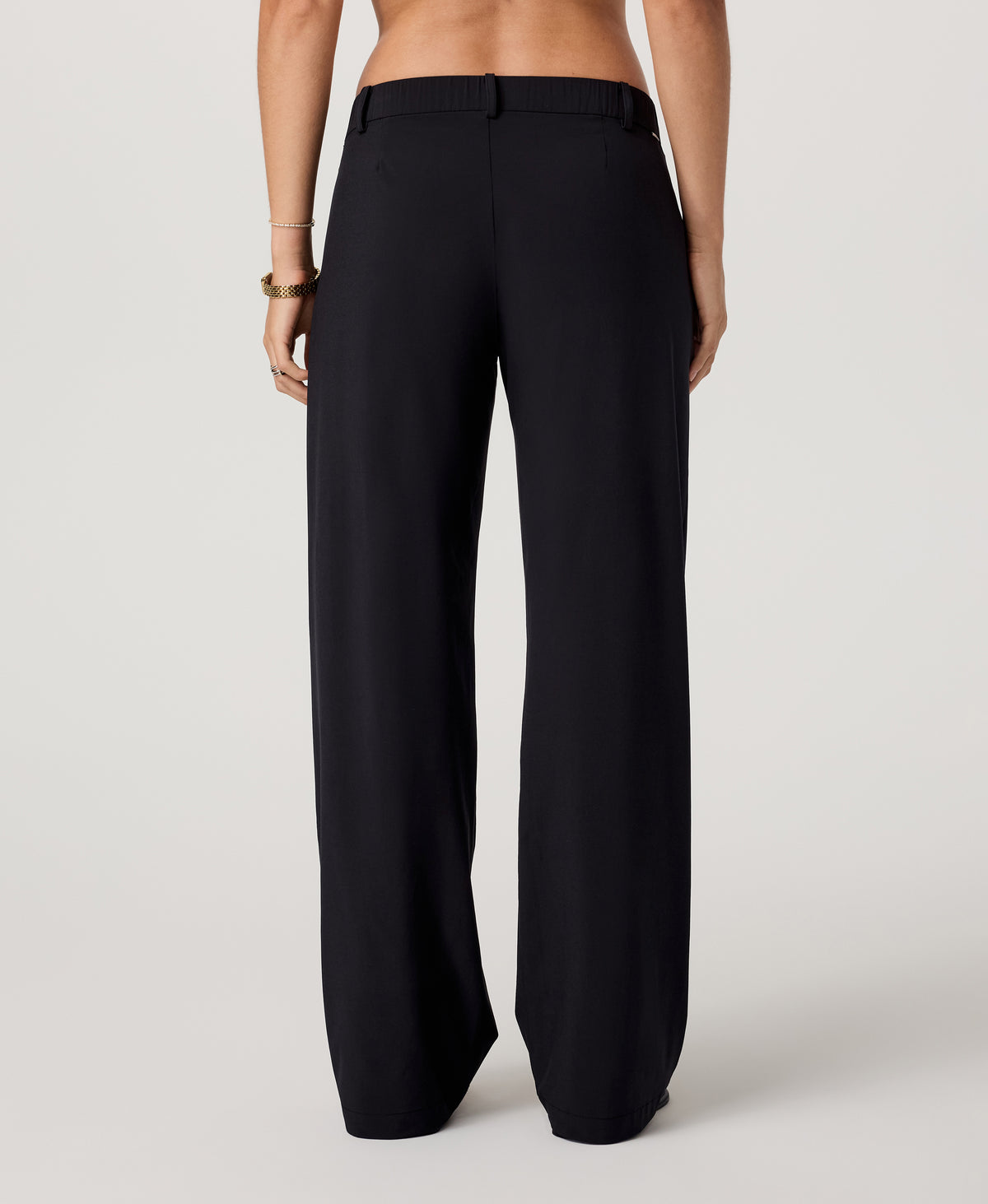 Villa Low Slung Trouser Women's Black Low-Rise Pants - Image 3