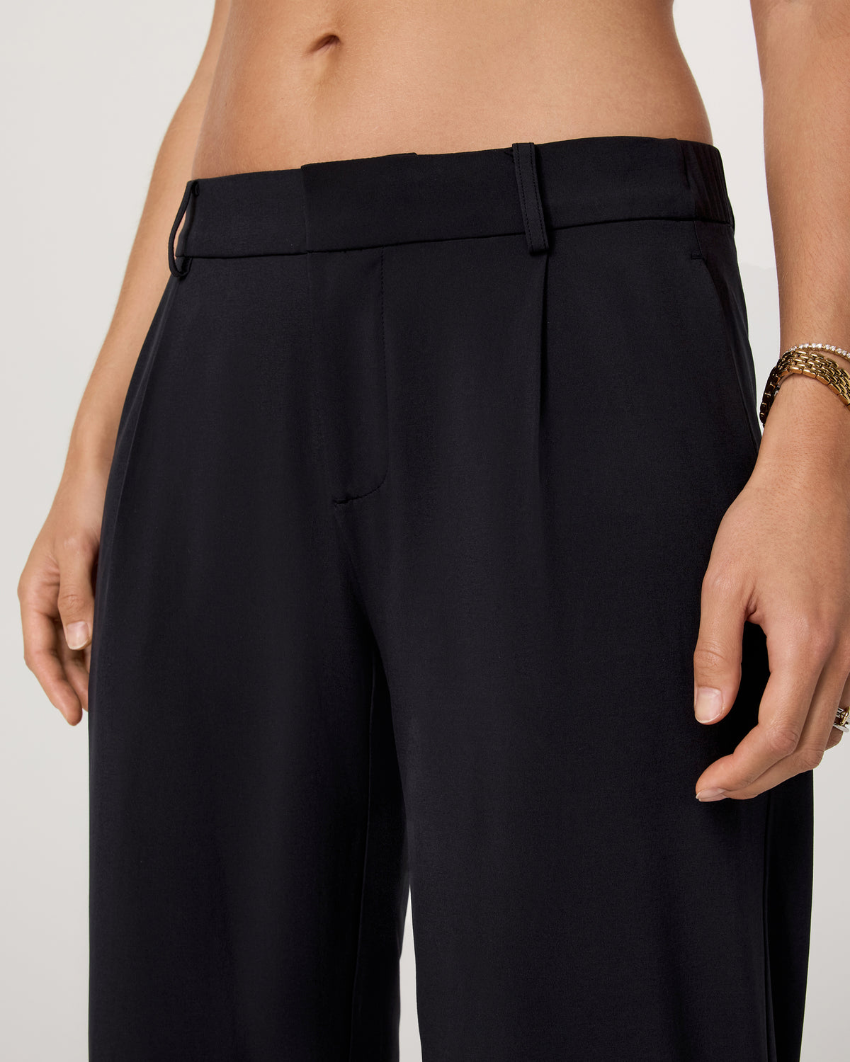 Villa Low Slung Trouser Women's Black Low-Rise Pants - Image 4