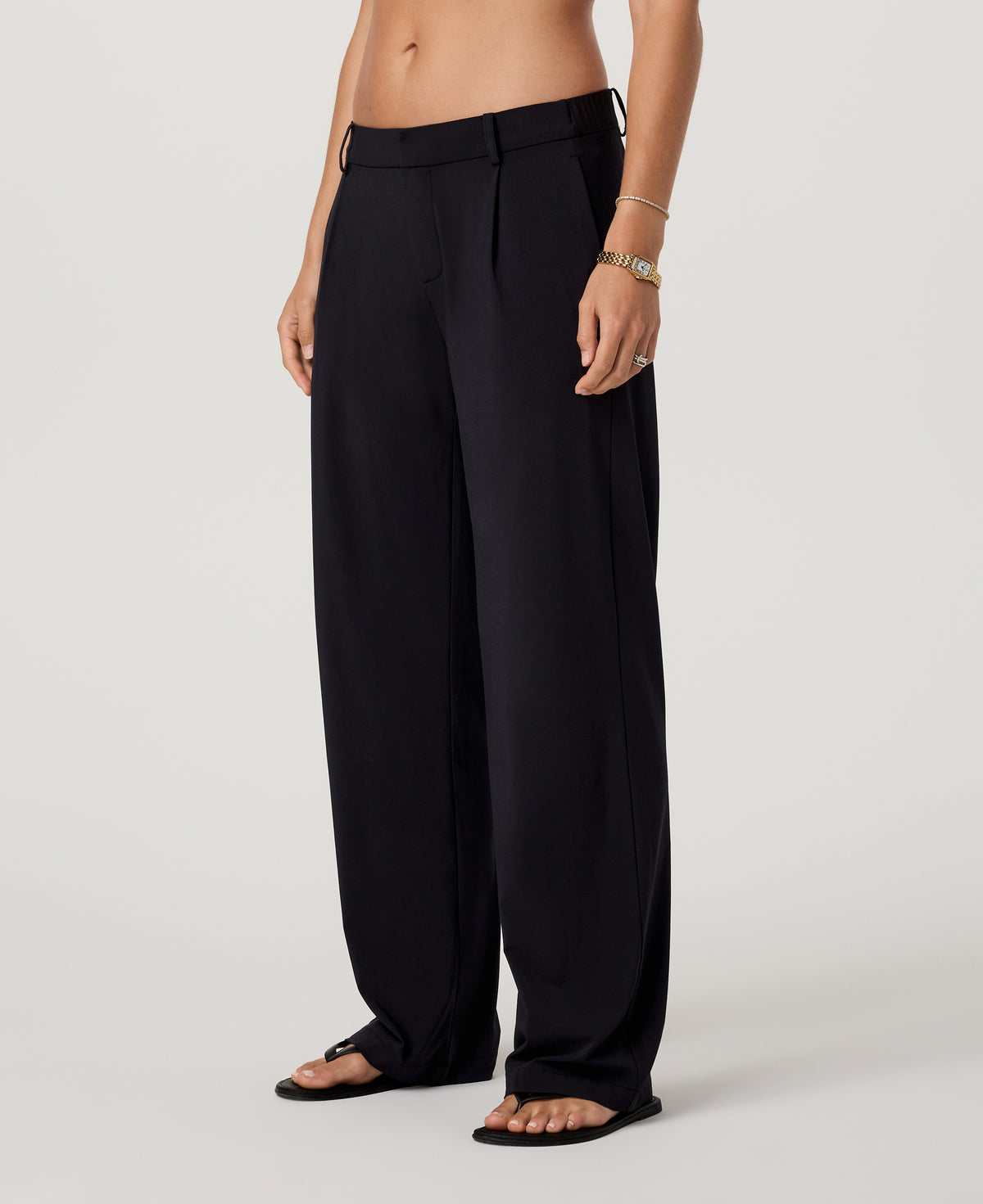 Villa Low Slung Trouser Women's Black Low-Rise Pants - Image 5