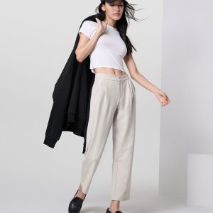 Elevation Ankle Trouser Ecru Heather