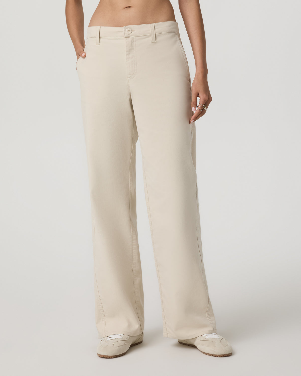 Telluride Twill Pant Women's Bone Mid-Low Rise Pants - Image 5