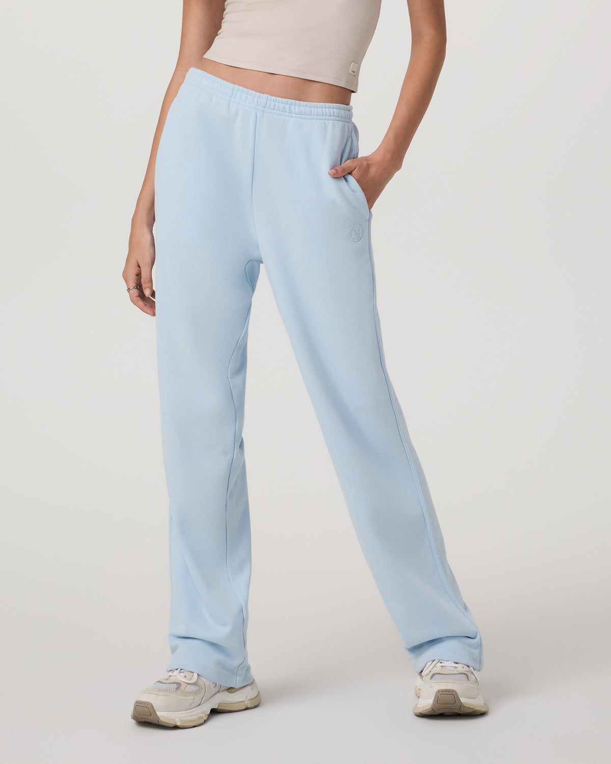 Sedona Straight Leg Sweatpant - Short Crystal Blue Pants