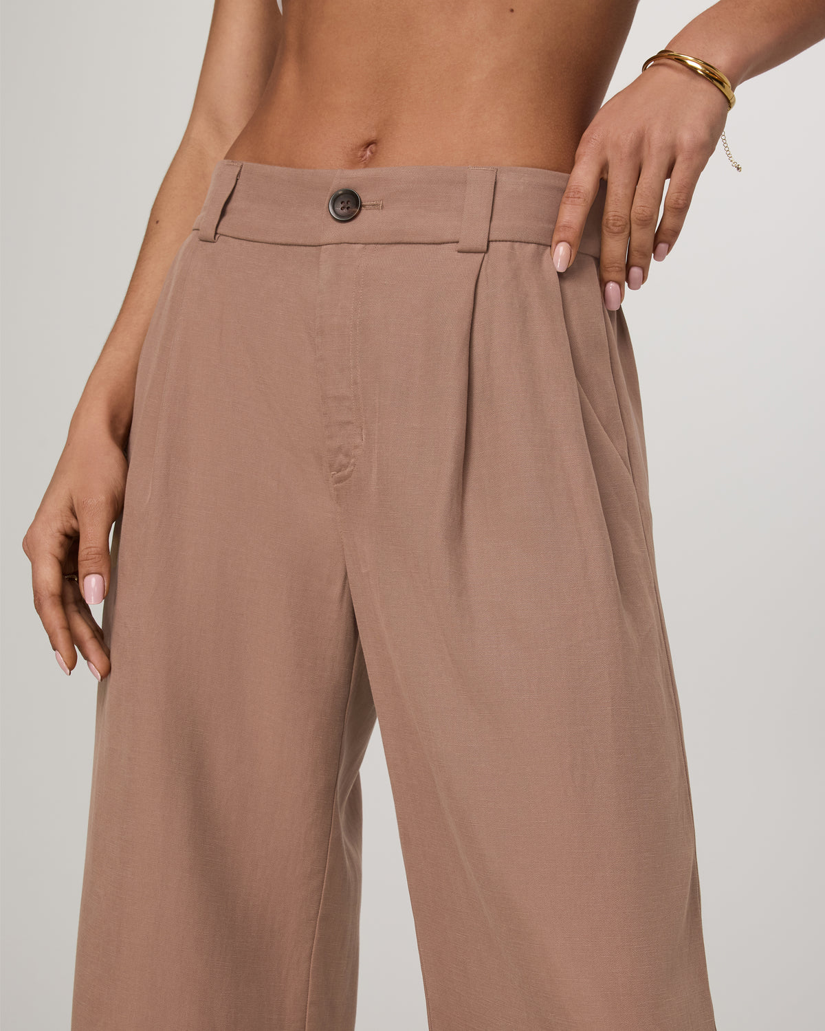 Trestles Twill Wideleg Women's Nutmeg Trouser Pants - Image 2