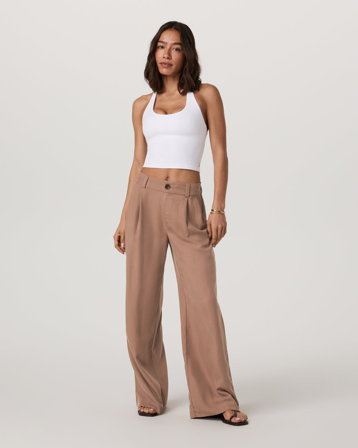 Trestles Twill Wideleg Women's Nutmeg Trouser Pants - Image 4