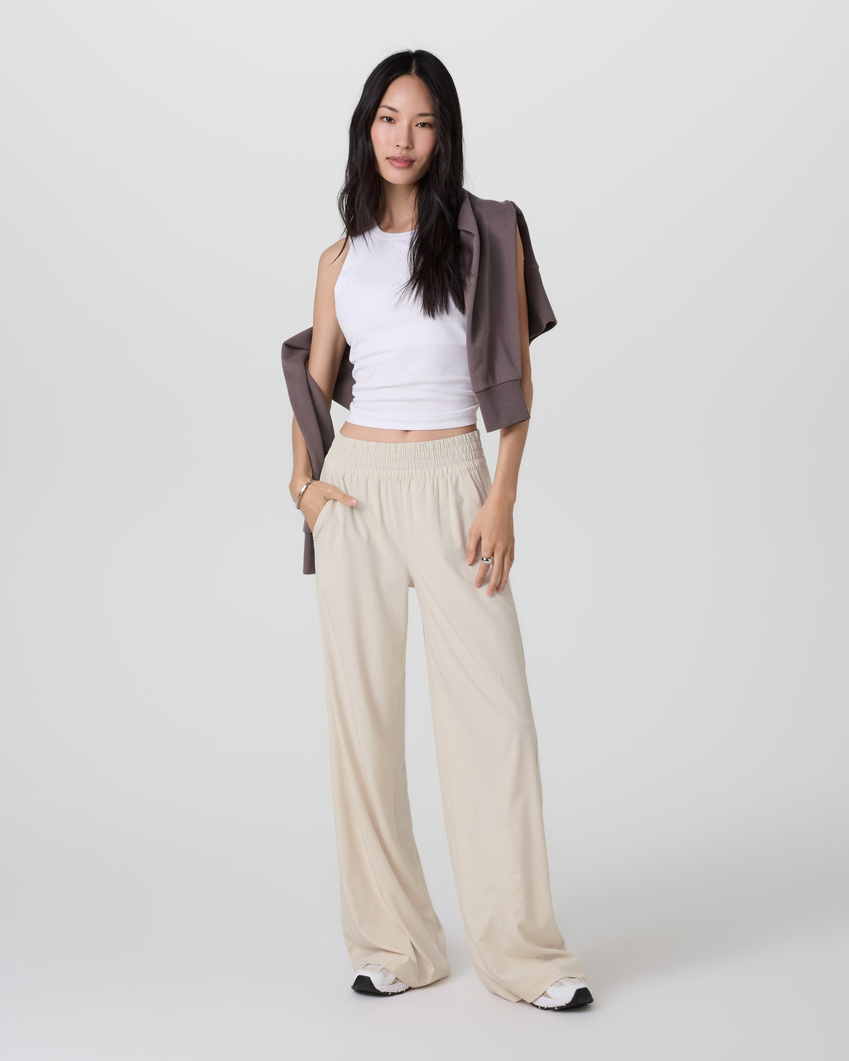 Villa Wideleg Pant - Long Women's Tall Milkweed Pants - Image 6