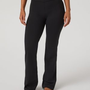 Inversion Rib Slim Flare Women's Black Slim Flare Leggings