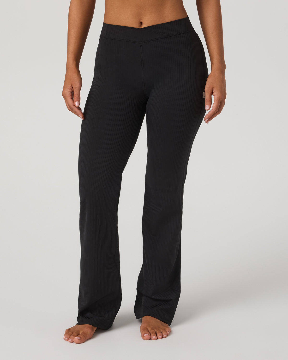 Inversion Rib Slim Flare Women's Black Slim Flare Leggings