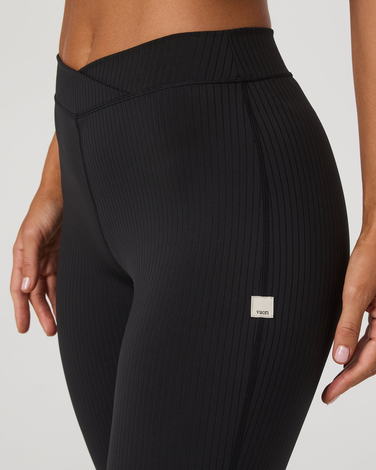 Inversion Rib Slim Flare Women's Black Slim Flare Leggings - Image 2