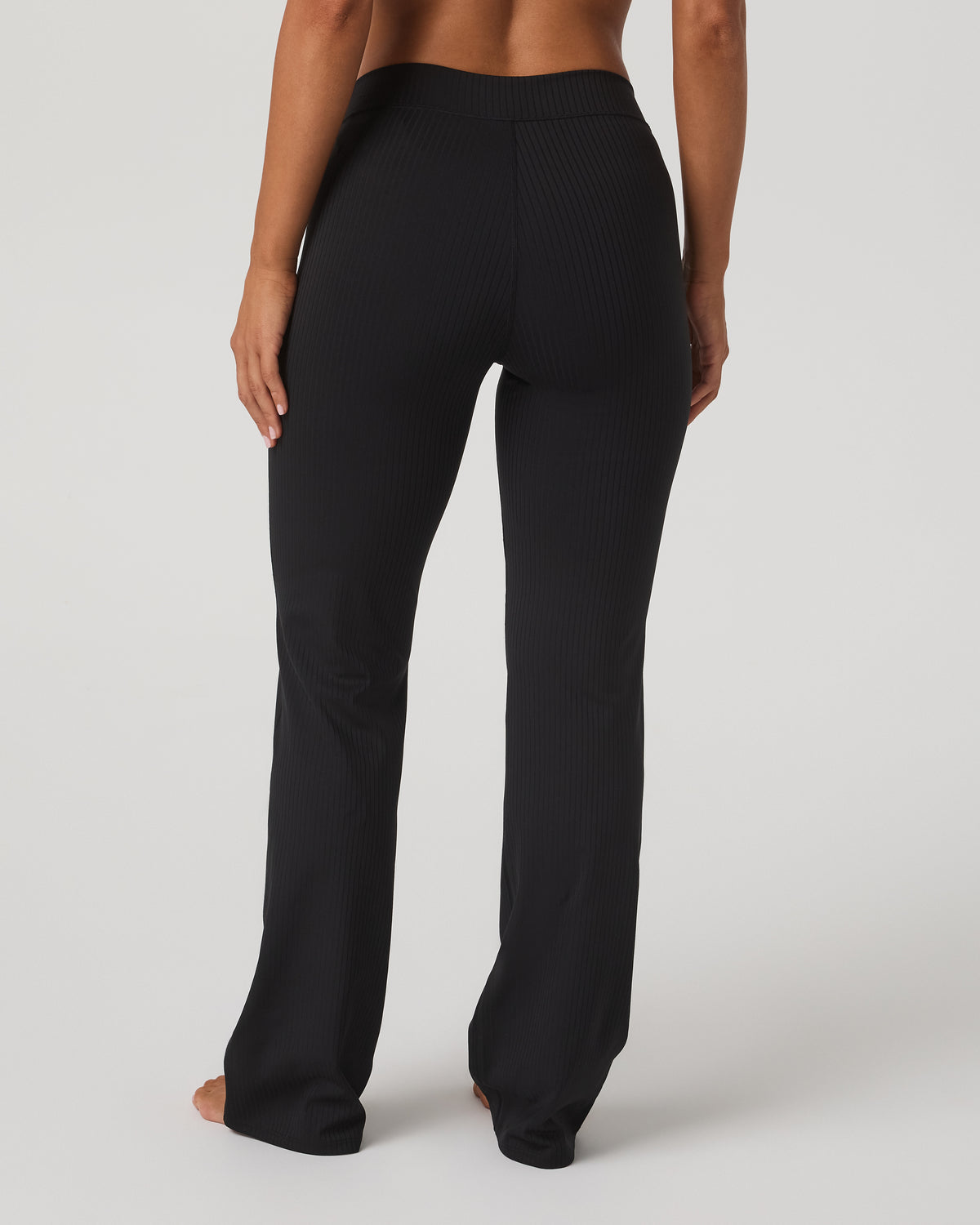 Inversion Rib Slim Flare Women's Black Slim Flare Leggings - Image 3
