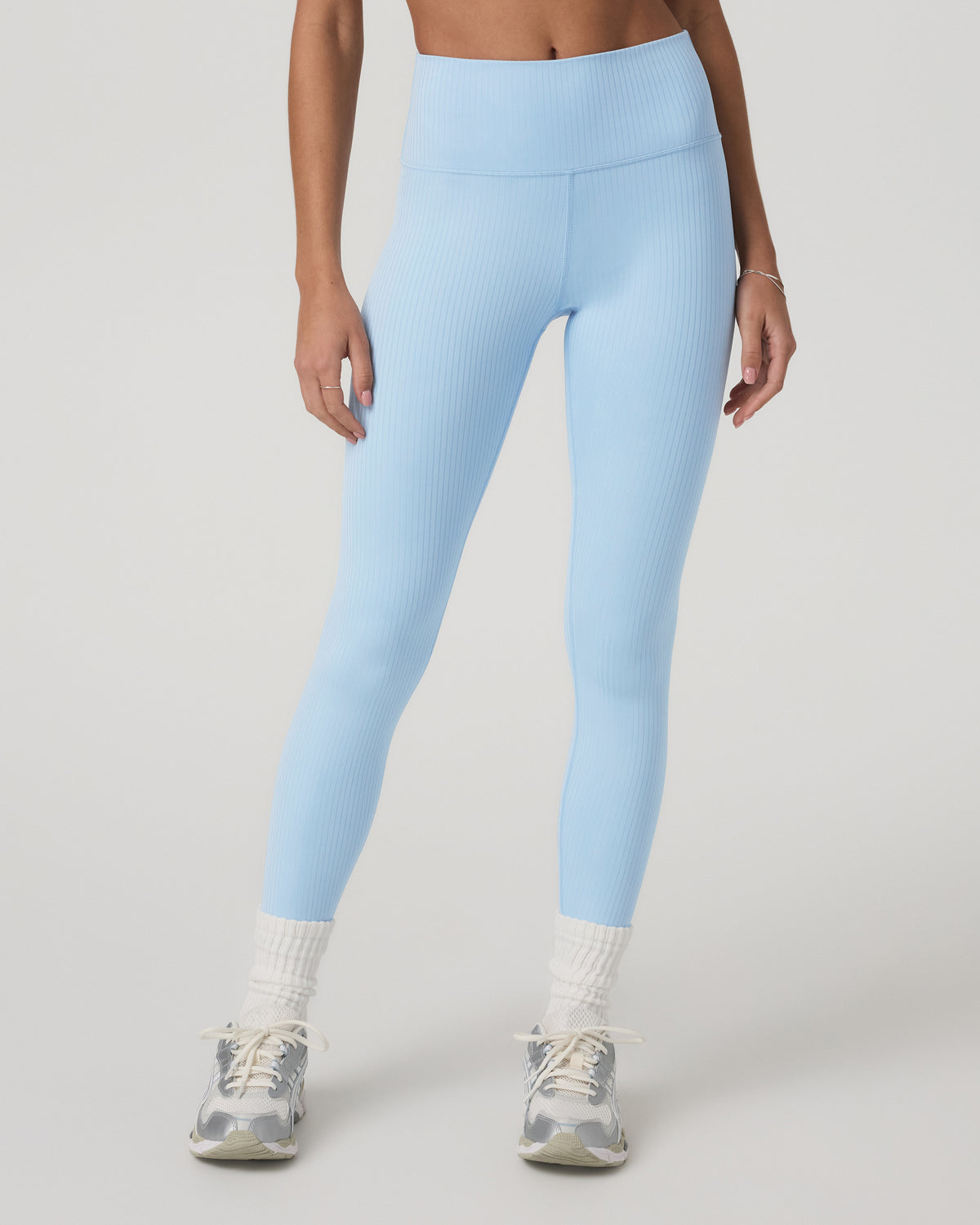 Inversion Rib Legging Women's Crystal Blue Rib Knit Leggings - Image 2