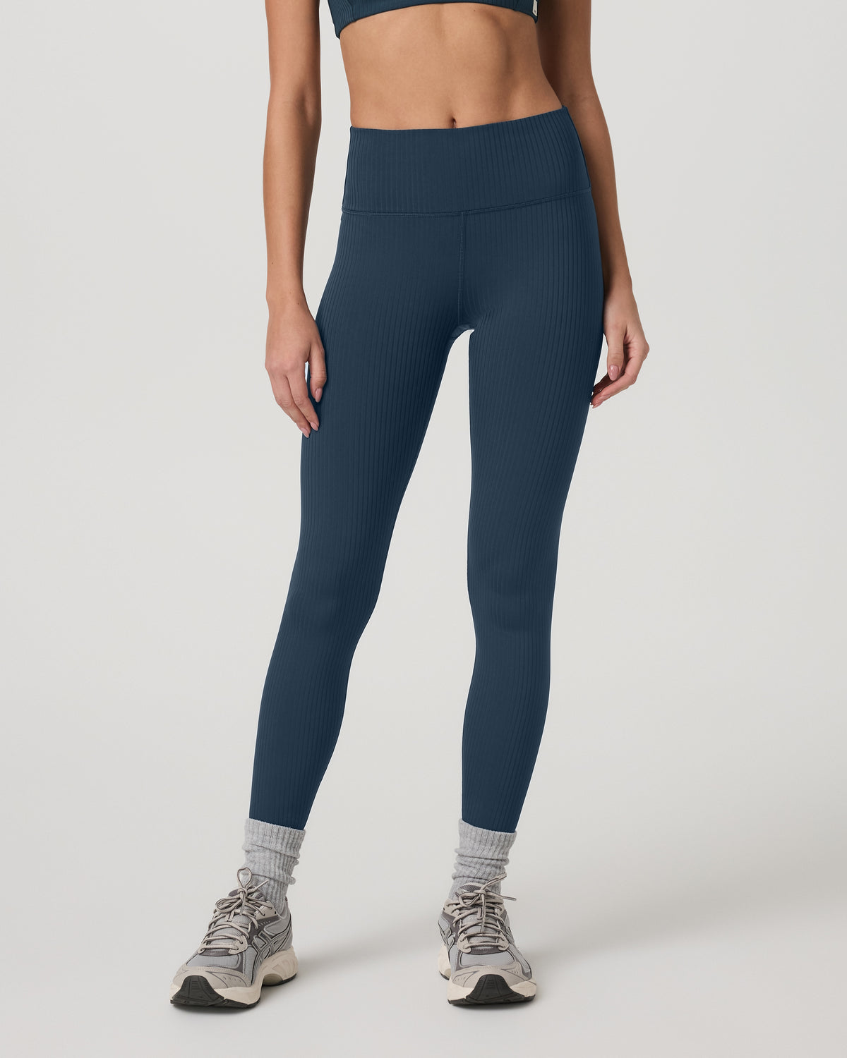 Inversion Rib Legging Women's Ocean Blue Rib Knit Leggings