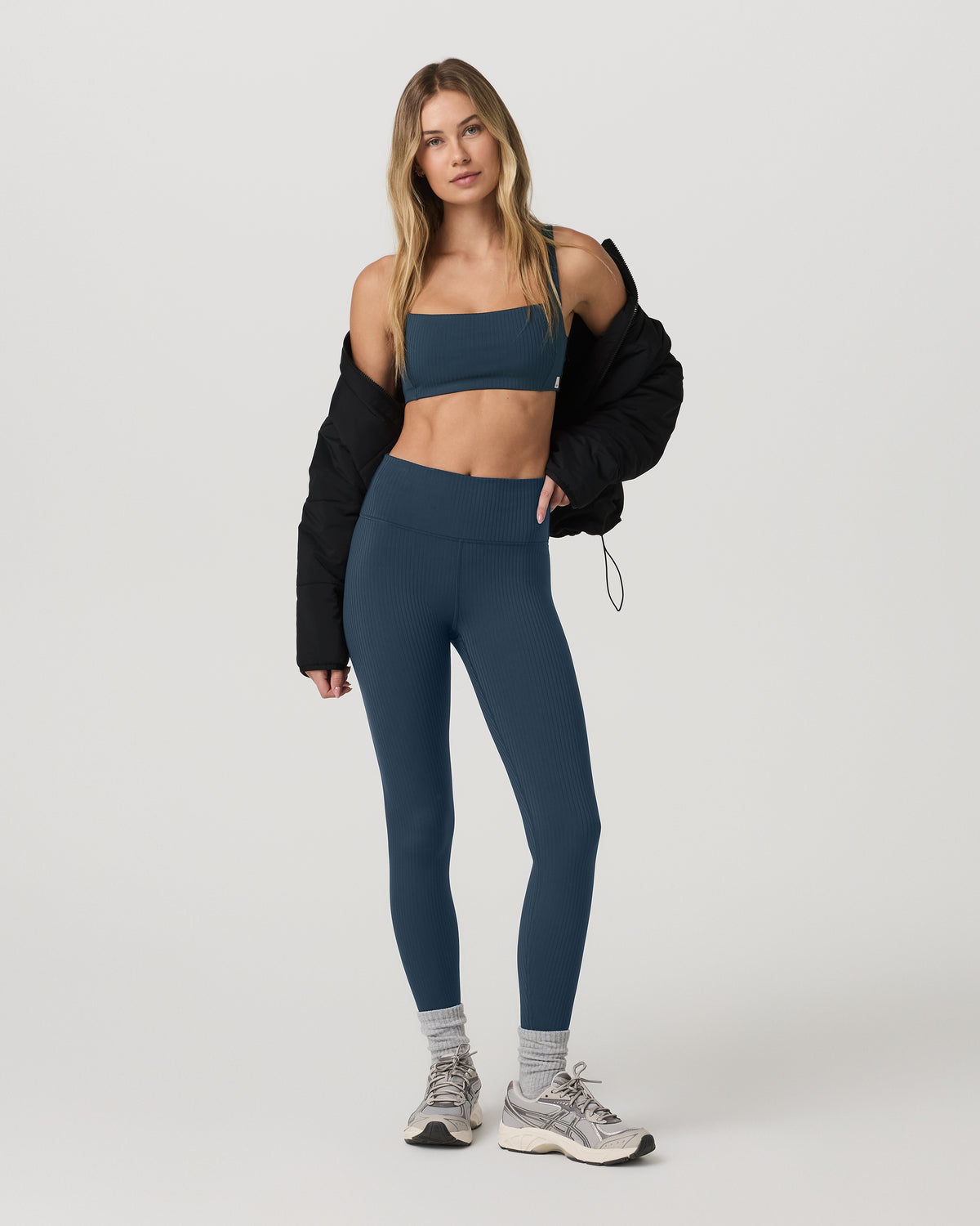 Inversion Rib Legging Women's Ocean Blue Rib Knit Leggings - Image 4