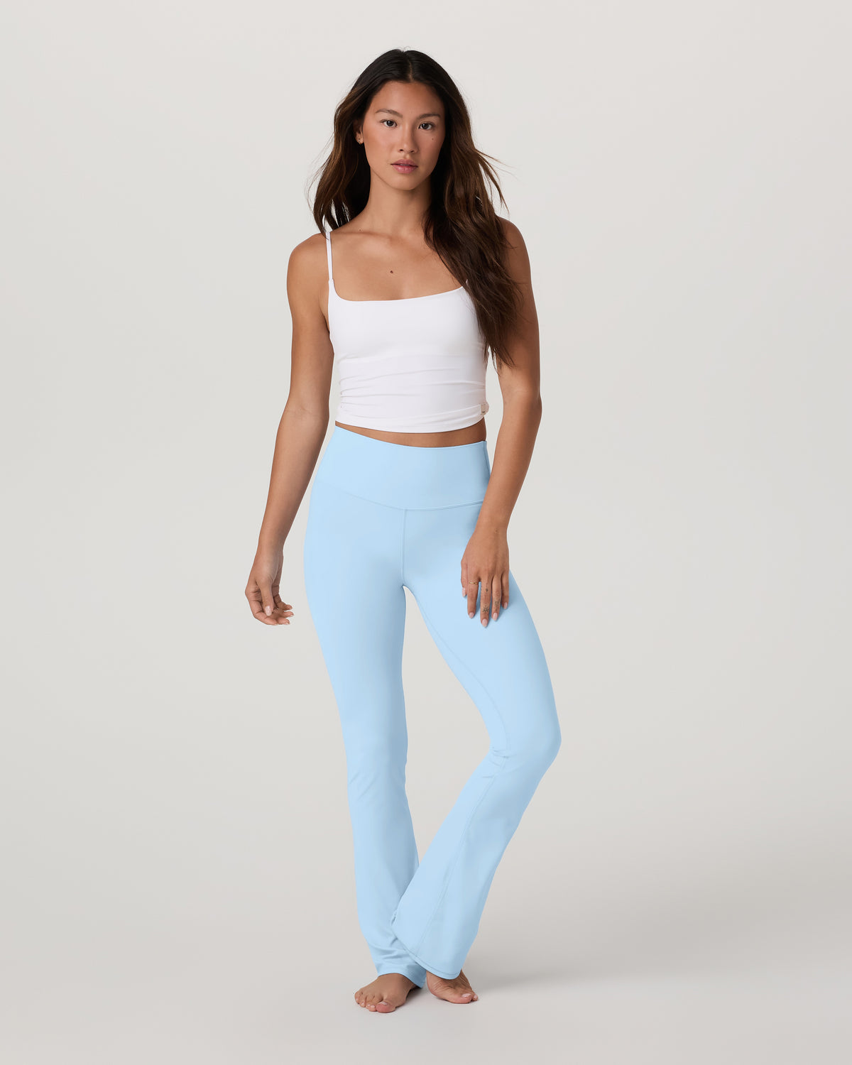 Vuori AllTheFeels? Slim Flare Crystal Blue Leggings - Image 2