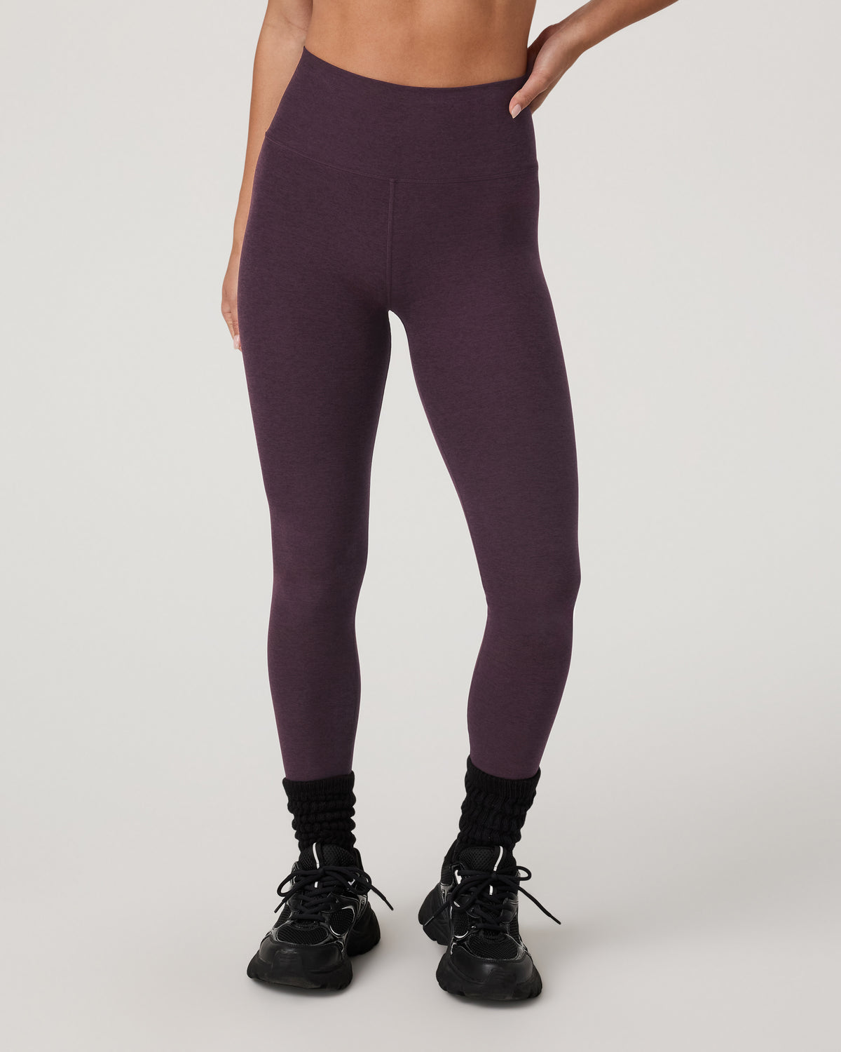 Clean Elevation Legging - Short Raisin Heather Leggings