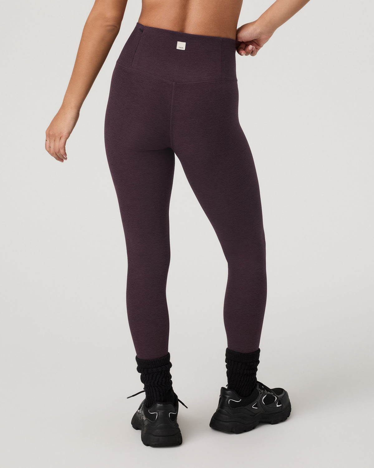 Clean Elevation Legging - Long Raisin Heather Leggings - Image 3
