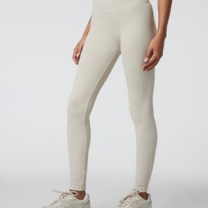 Waffle Seamless Legging Ecru High Rise Leggings