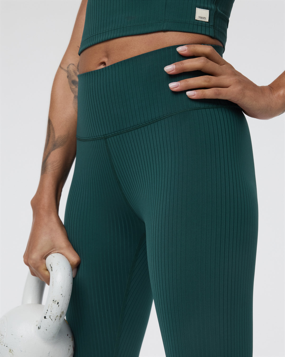 Inversion Rib Legging Moss - Image 3