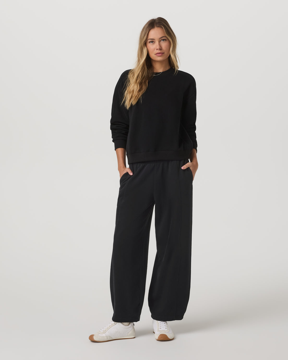 Sedona Barrel Sweatpant Women's Black Relaxed Fit Pants - Image 2