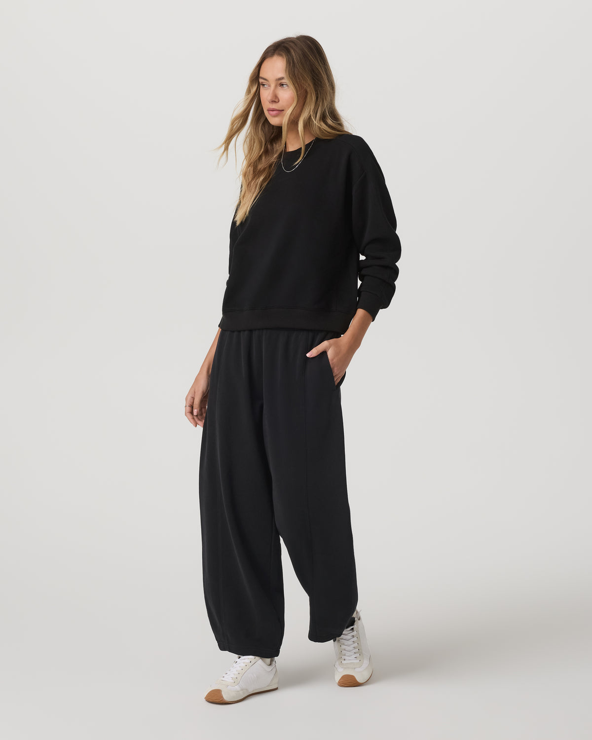 Sedona Barrel Sweatpant Women's Black Relaxed Fit Pants - Image 6