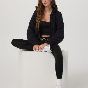 Performance Jogger - Long Black Heather Long Joggers