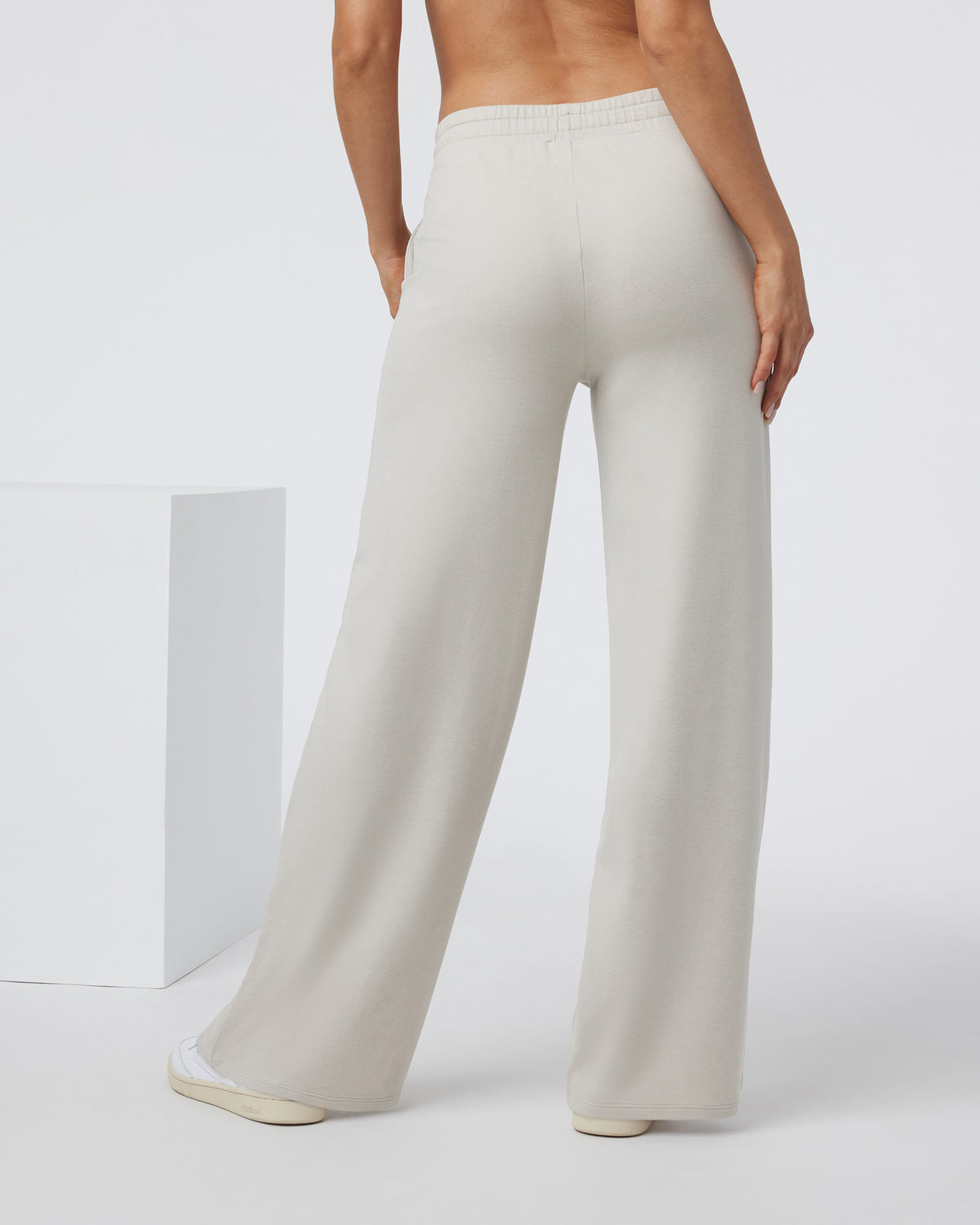 Halo Essential Wideleg Ecru Heather - Image 3