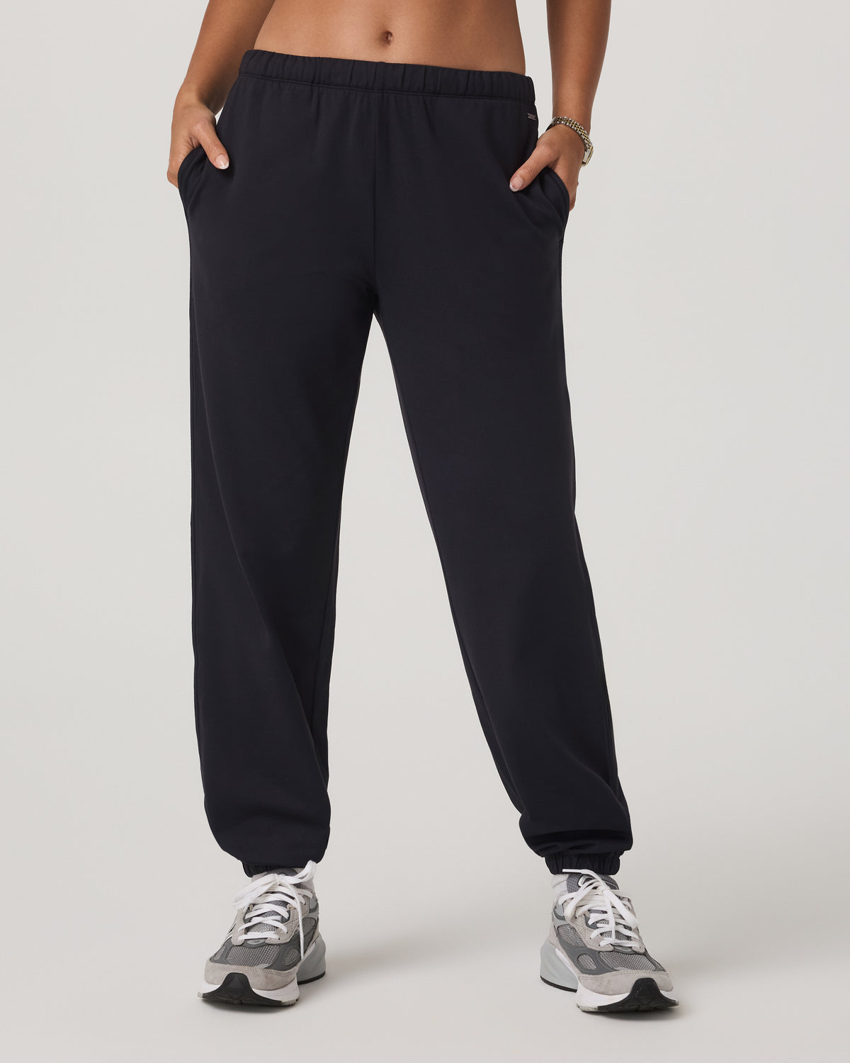 Halo Modern Sweatpant Women's Solid Black Pants - Image 5