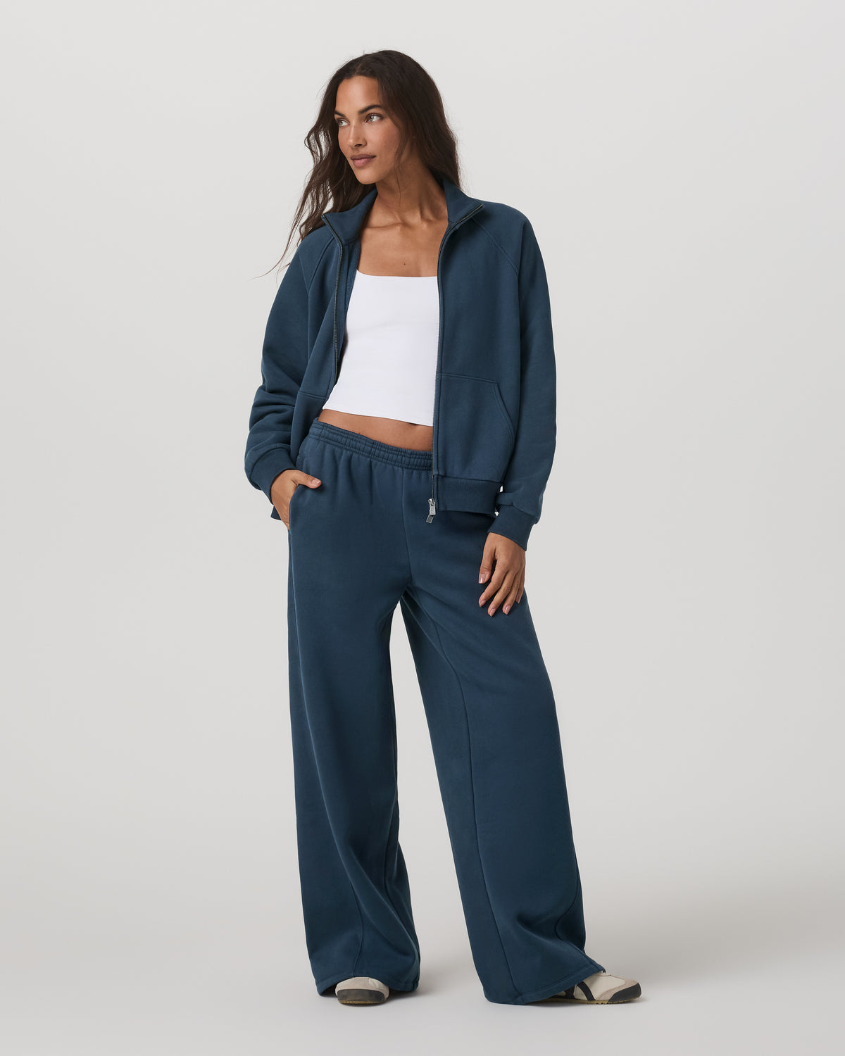 Restore Ultra Wideleg Sweatpant Women's Ocean Blue Pants - Image 4