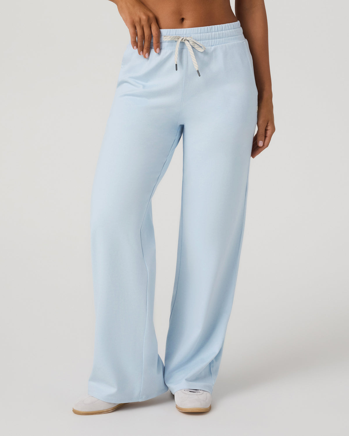 Halo Essential Wideleg - Short Soft Sky Heather Pants