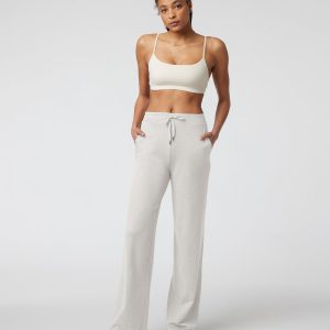 Halo Essential Wideleg - Long Ecru Heather