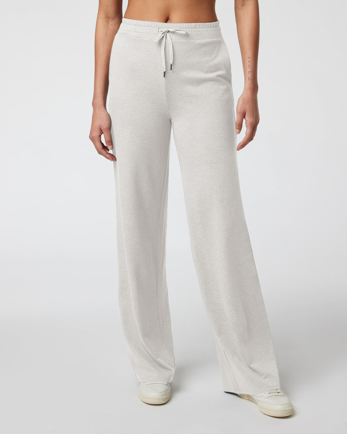 Halo Essential Wideleg - Long Ecru Heather - Image 2