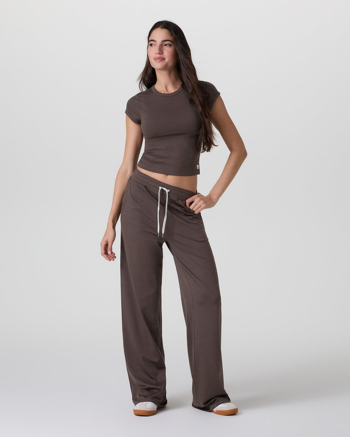 Halo Essential Wideleg Pant - Long Java Heather - Image 2