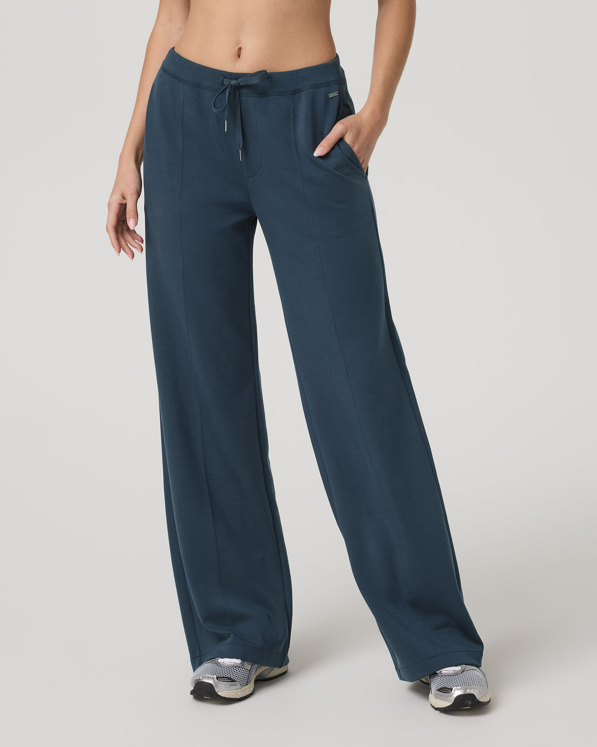 Compose Wideleg Pant Women's Ocean Blue Relaxed Pants - Image 2