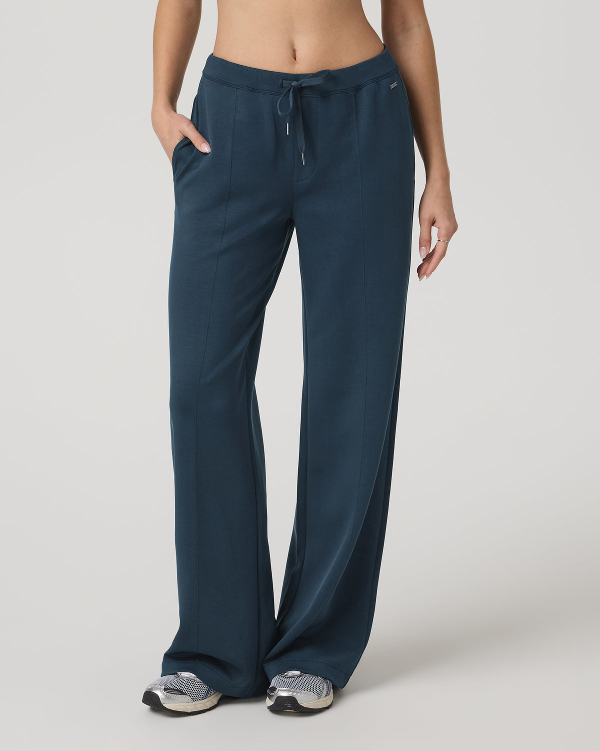 Compose Wideleg Pant Women's Ocean Blue Relaxed Pants - Image 5