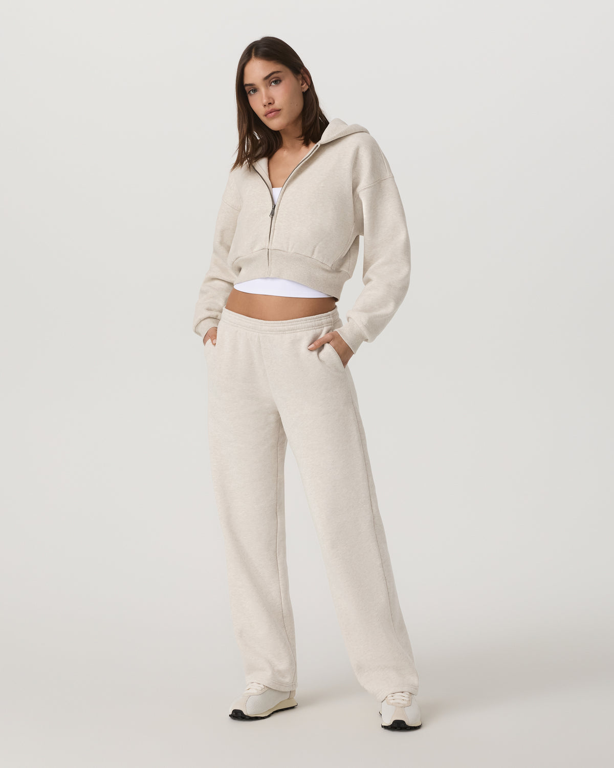 Restore Straight Leg Sweatpant - Long Bone Heather - Image 2