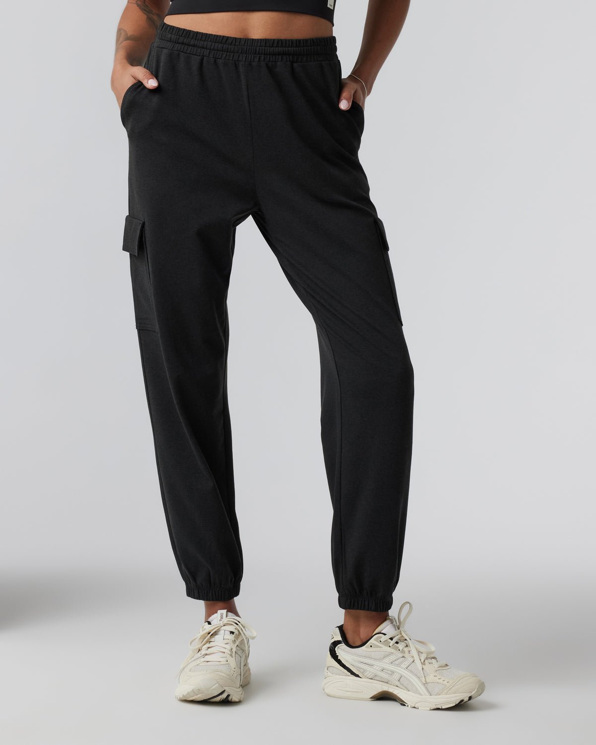 Boyfriend Cargo Sweatpant Black Heather Sweatpants