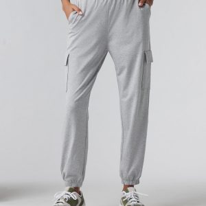 Boyfriend Cargo Sweatpant Pale Grey Heather