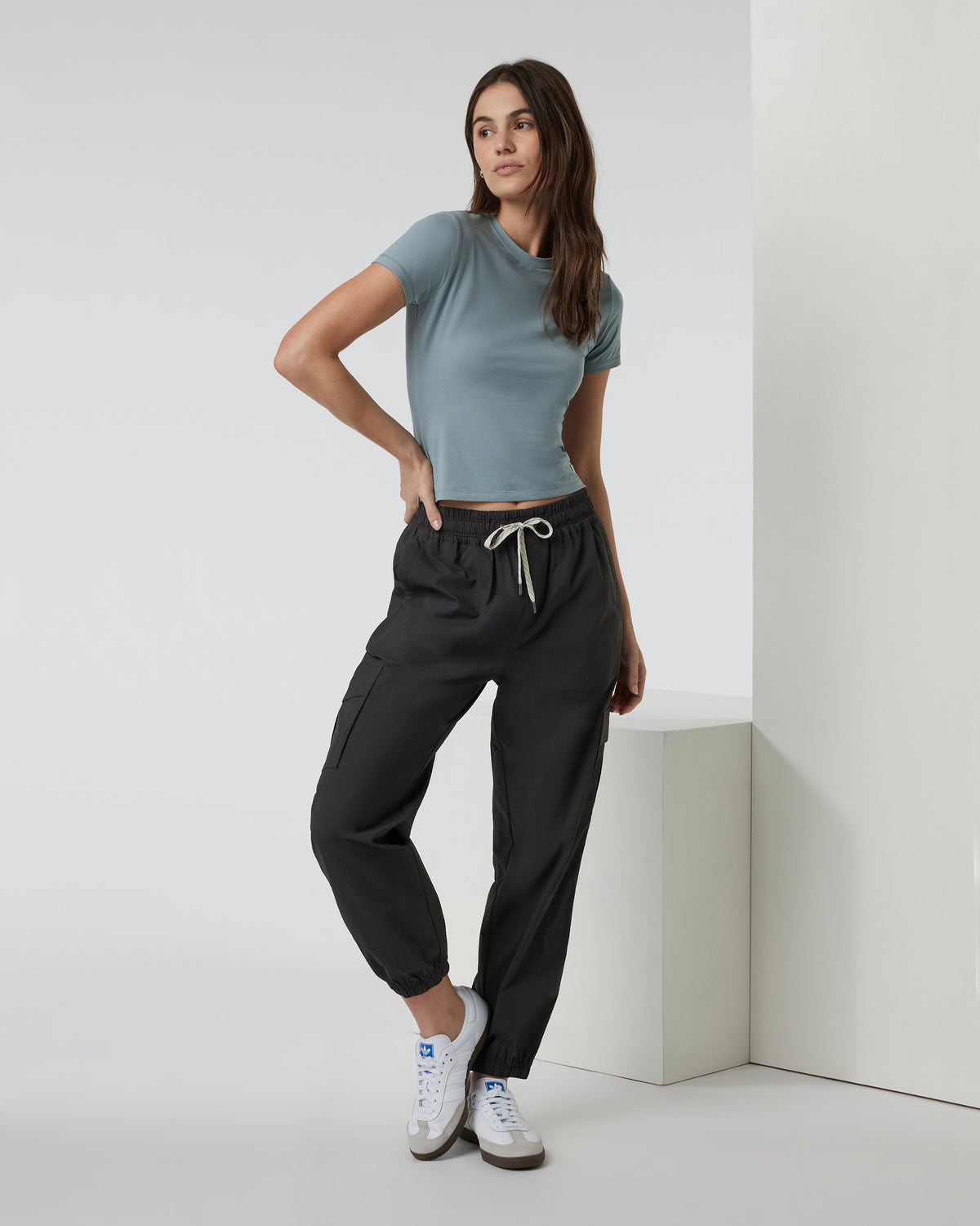 Birch Jogger Women's Vintage Black Utility Joggers - Image 2