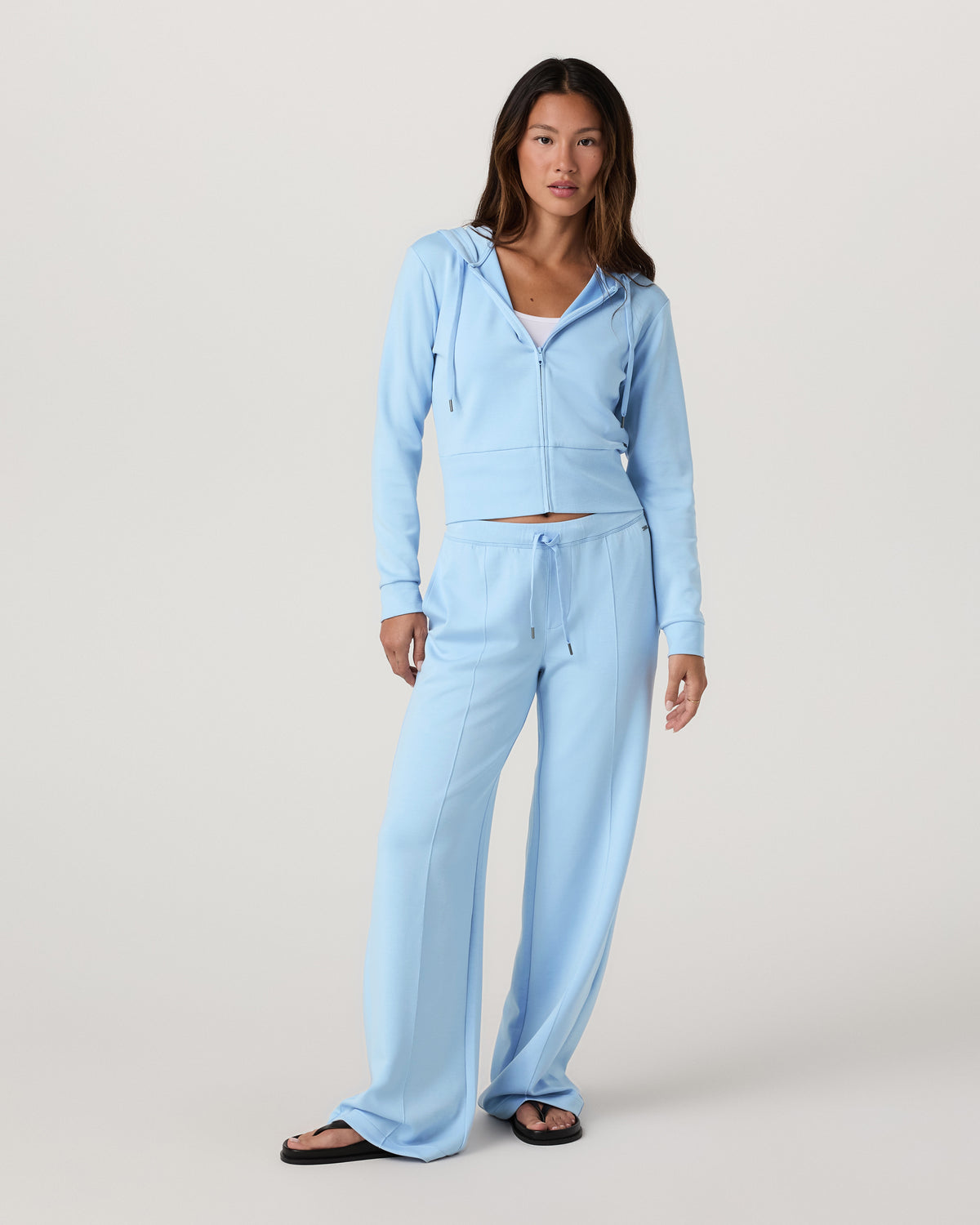 Compose Wideleg Pant Crystal Blue Mid-High Rise Pants - Image 2