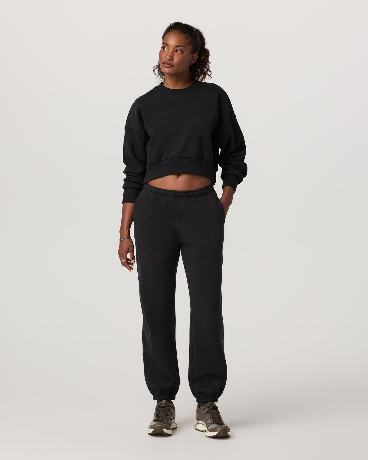 Women's Restore Classic Sweatpant - Long Washed Black - Image 4