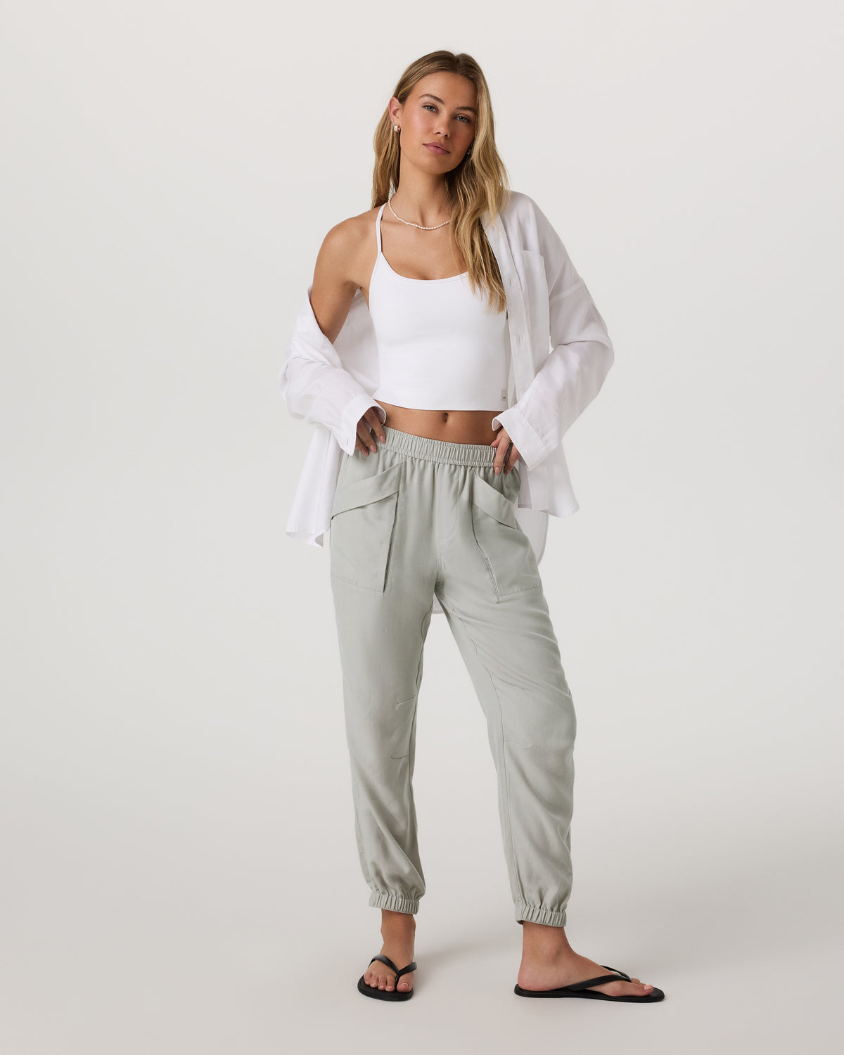 Trestles Twill Jogger Talc - Image 4