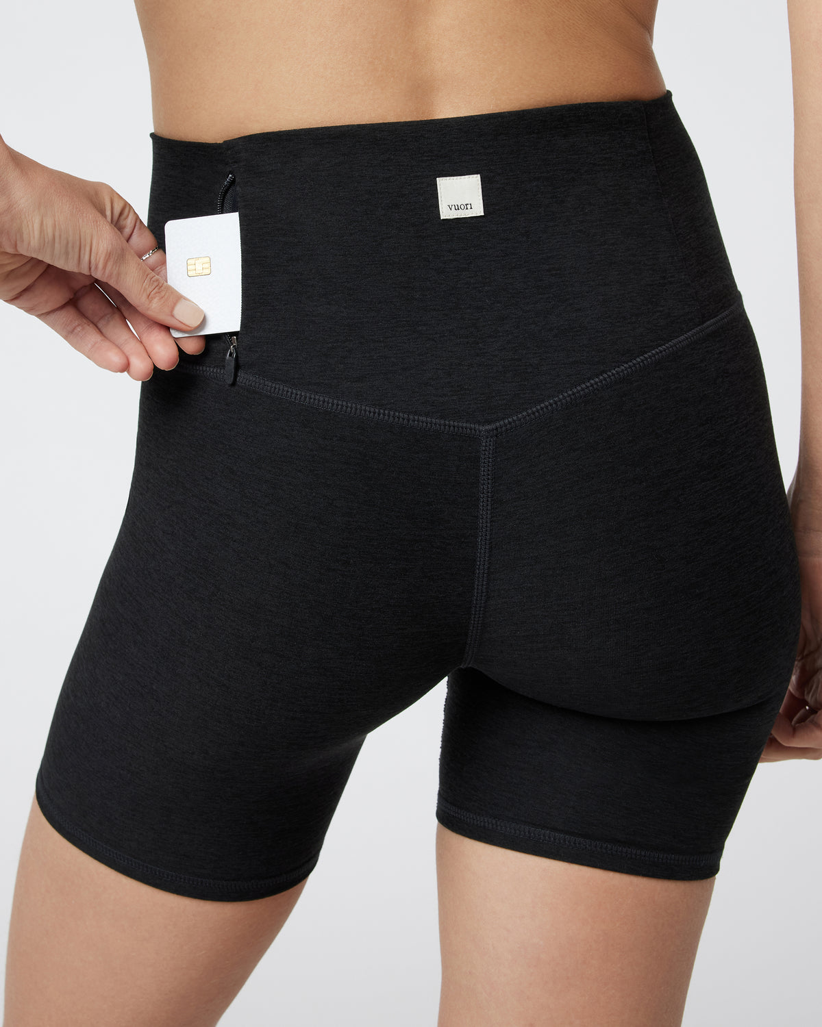 Clean Elevation Shorty Black Heather Biker Shorts - Image 4