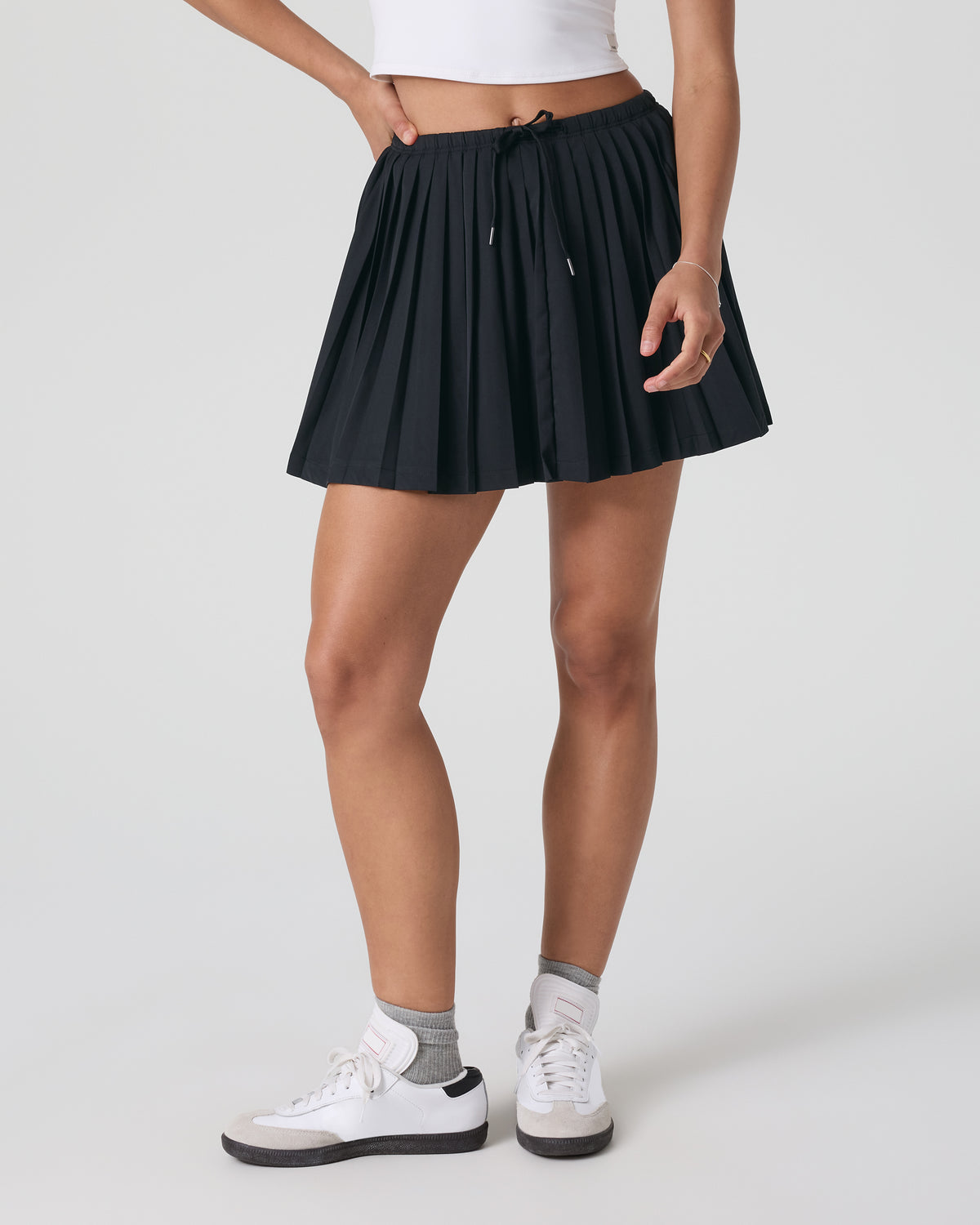Clementine Pleated Skirt 15" Black