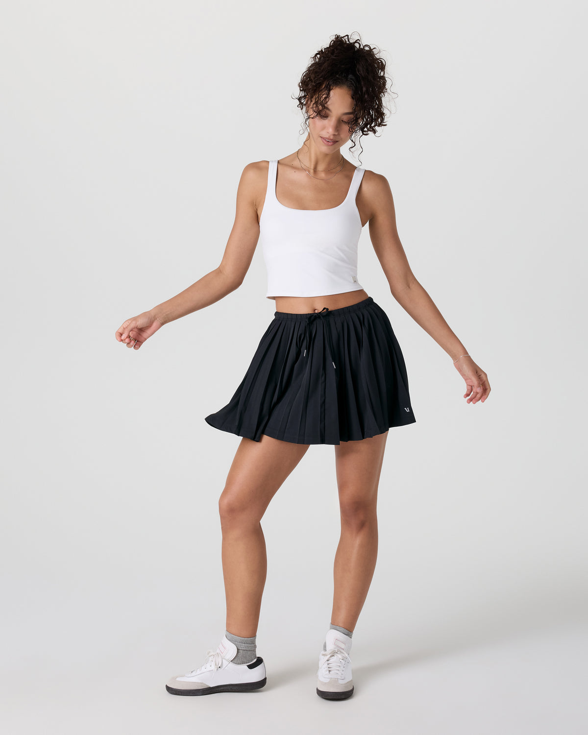 Clementine Pleated Skirt 15" Black - Image 2
